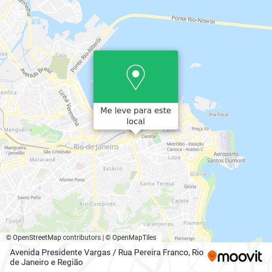 Avenida Presidente Vargas / Rua Pereira Franco mapa