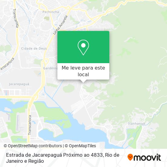 Estrada de Jacarepaguá Próximo ao 4833 mapa