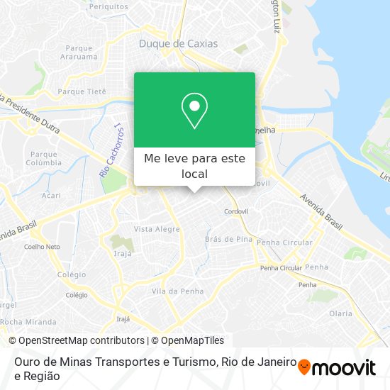 Ouro de Minas Transportes e Turismo mapa