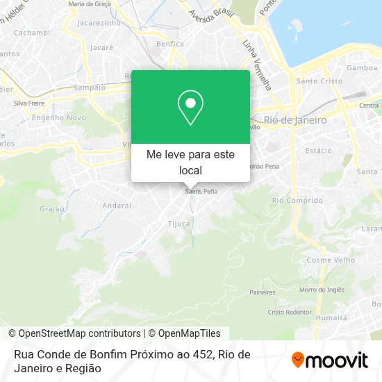 Rua Conde de Bonfim Próximo ao 452 mapa