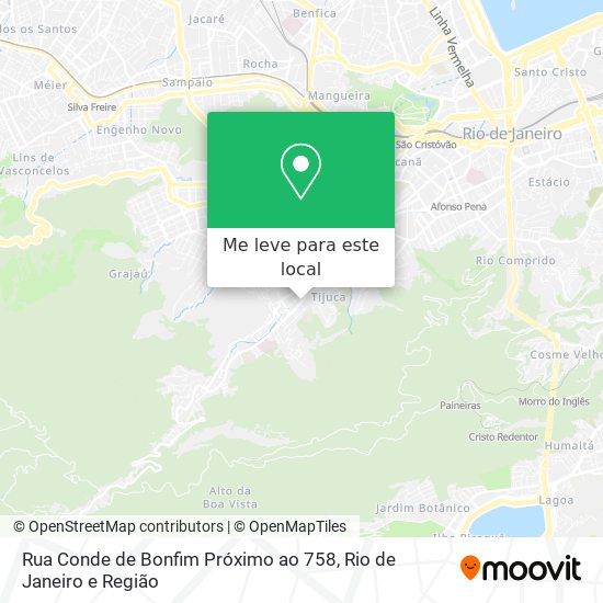 Rua Conde de Bonfim Próximo ao 758 mapa