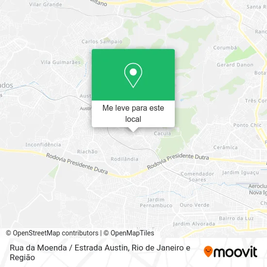 Rua da Moenda / Estrada Austin mapa