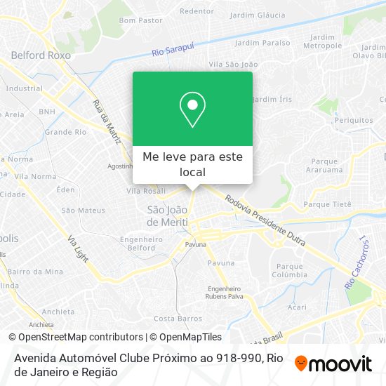 Avenida Automóvel Clube Próximo ao 918-990 mapa