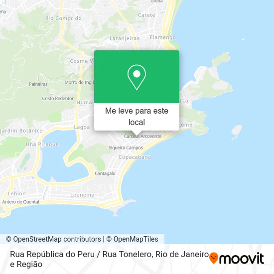 Rua República do Peru / Rua Tonelero mapa