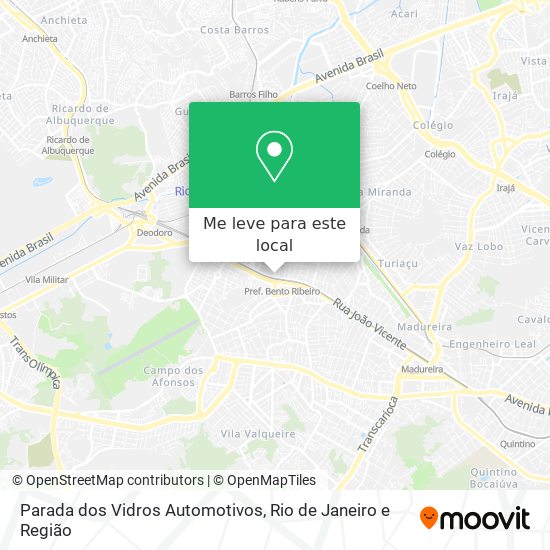 Parada dos Vidros Automotivos mapa