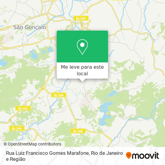 Rua Luiz Francisco Gomes Marafone mapa