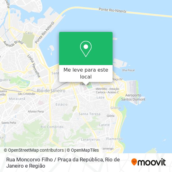 Rua Moncorvo Filho / Praça da República mapa