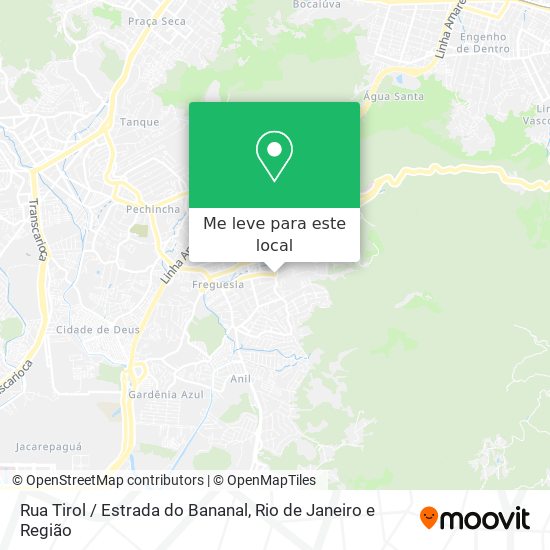 Rua Tirol / Estrada do Bananal mapa