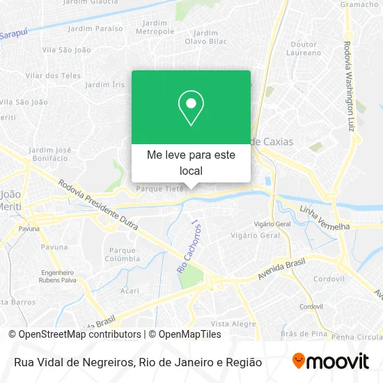 Rua Vidal de Negreiros mapa