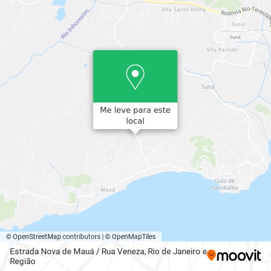Estrada Nova de Mauá / Rua Veneza mapa