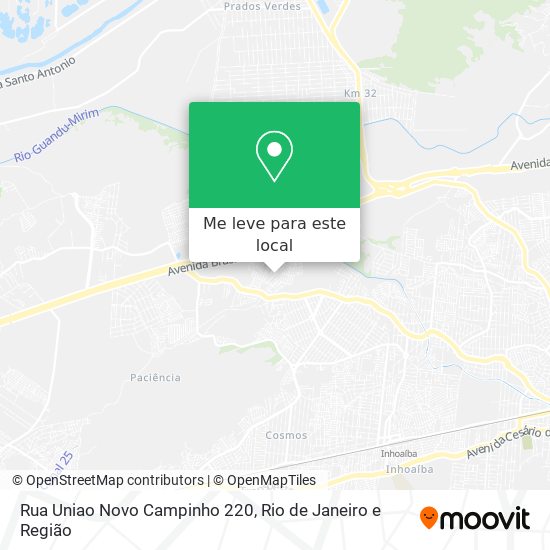 Rua Uniao Novo Campinho 220 mapa