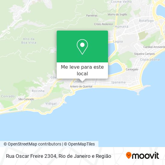 Rua Oscar Freire 2304 mapa