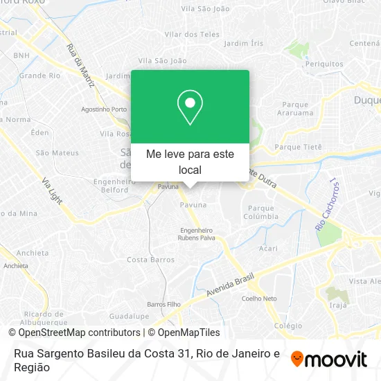Rua Sargento Basileu da Costa 31 mapa