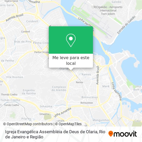 Igreja Evangélica Assembléia de Deus de Olaria mapa