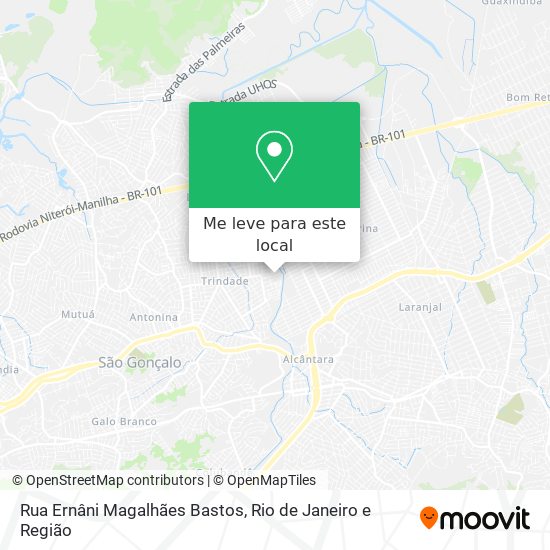 Rua Ernâni Magalhães Bastos mapa