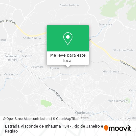 Estrada Visconde de Inhaúma 1347 mapa