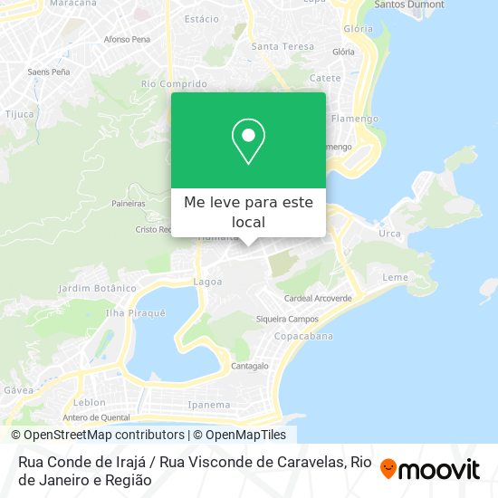 Rua Conde de Irajá / Rua Visconde de Caravelas mapa