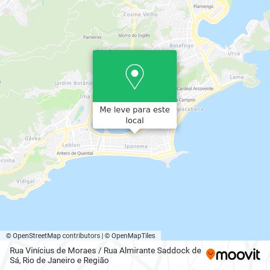 Rua Vinícius de Moraes / Rua Almirante Saddock de Sá mapa