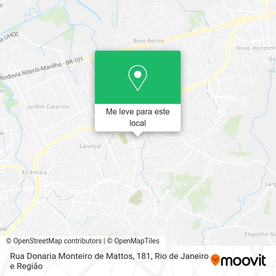 Rua Donaria Monteiro de Mattos, 181 mapa