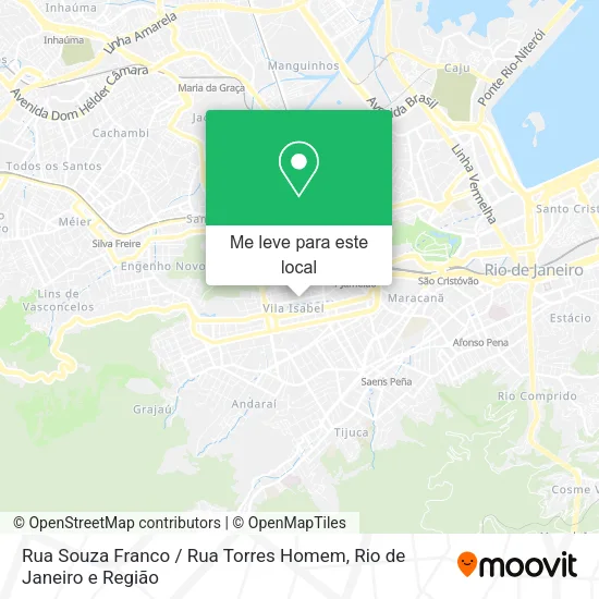 Rua Souza Franco / Rua Torres Homem mapa