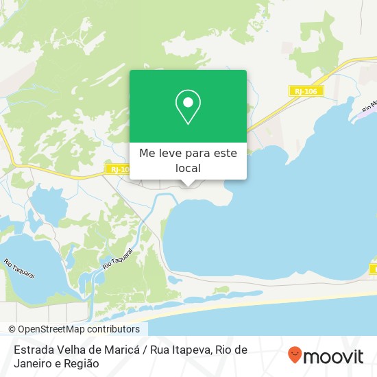 Estrada Velha de Maricá / Rua Itapeva mapa