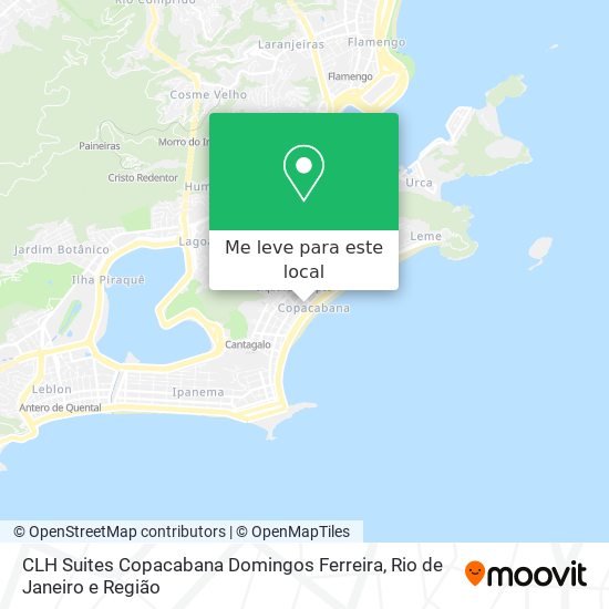 CLH Suites Copacabana Domingos Ferreira mapa
