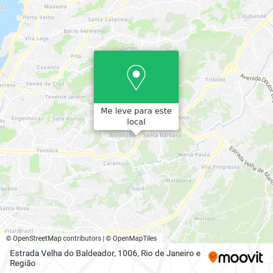 Estrada Velha do Baldeador, 1006 mapa