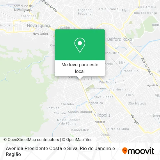 Avenida Presidente Costa e Silva mapa