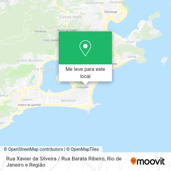 Rua Xavier da Silveira / Rua Barata Ribeiro mapa