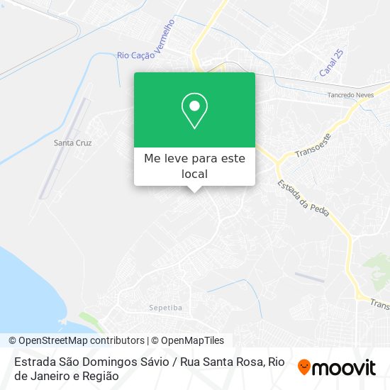 Estrada São Domingos Sávio / Rua Santa Rosa mapa