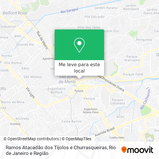 Ramos Atacadão dos Tijolos e Churrasqueiras mapa