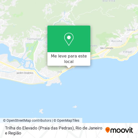 Trilha do Elevado (Praia das Pedras) mapa