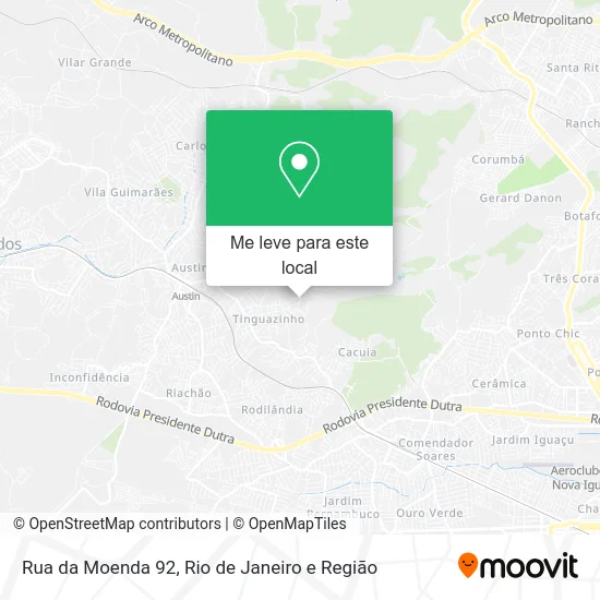 Rua da Moenda 92 mapa