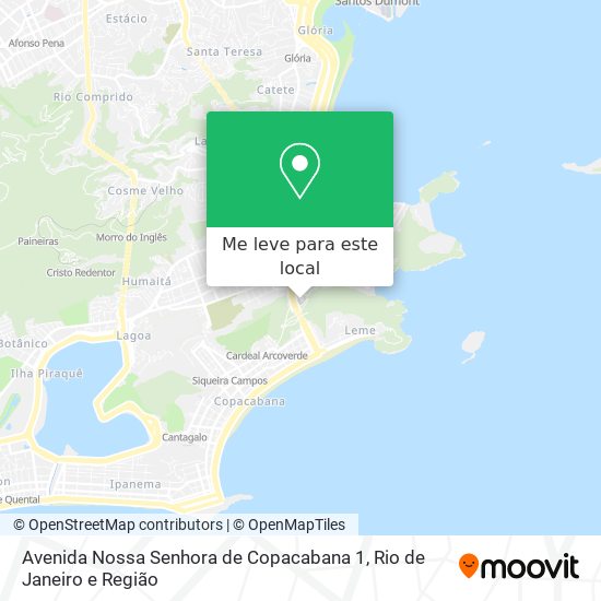 Avenida Nossa Senhora de Copacabana 1 mapa
