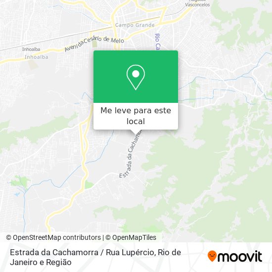 Estrada da Cachamorra / Rua Lupércio mapa