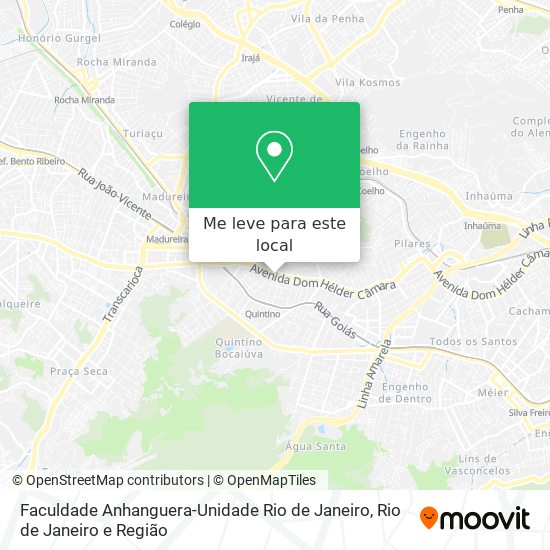 Faculdade Anhanguera-Unidade Rio de Janeiro mapa