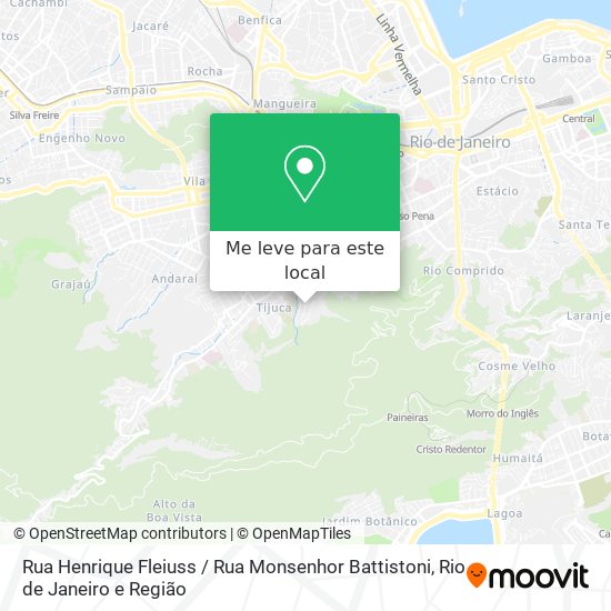 Rua Henrique Fleiuss / Rua Monsenhor Battistoni mapa