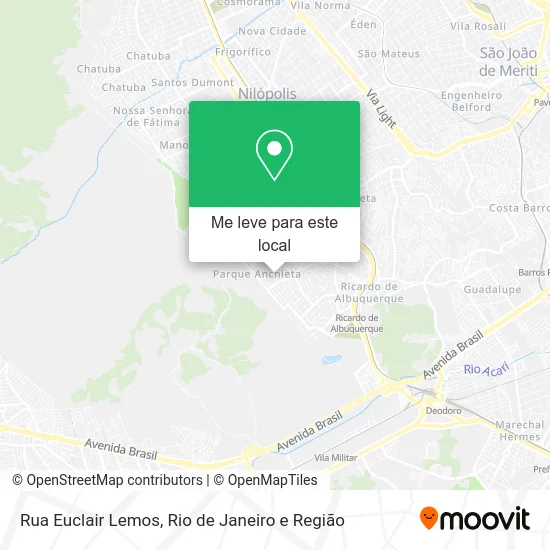 Rua Euclair Lemos mapa