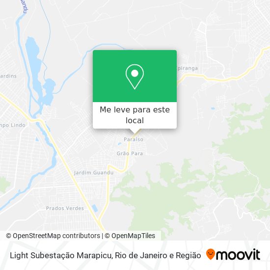 Light Subestação Marapicu mapa