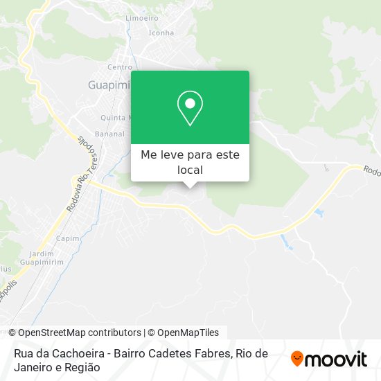 Rua da Cachoeira - Bairro Cadetes Fabres mapa