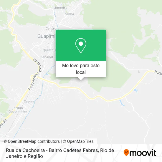 Rua da Cachoeira - Bairro Cadetes Fabres mapa