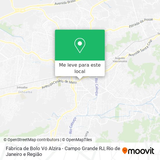 Fábrica de Bolo Vó Alzira - Campo Grande RJ mapa