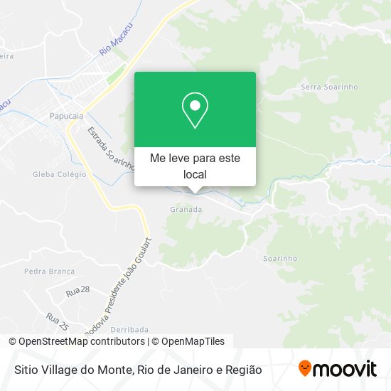 Sitio Village do Monte mapa