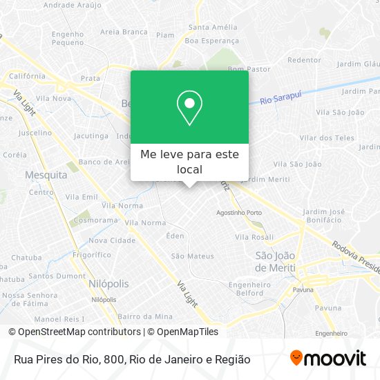 Rua Pires do Rio, 800 mapa