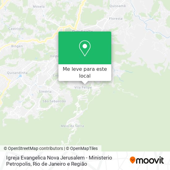 Igreja Evangelica Nova Jerusalem - Ministerio Petropolis mapa