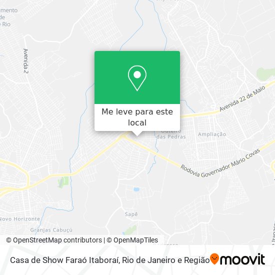 Casa de Show Faraó Itaboraí mapa