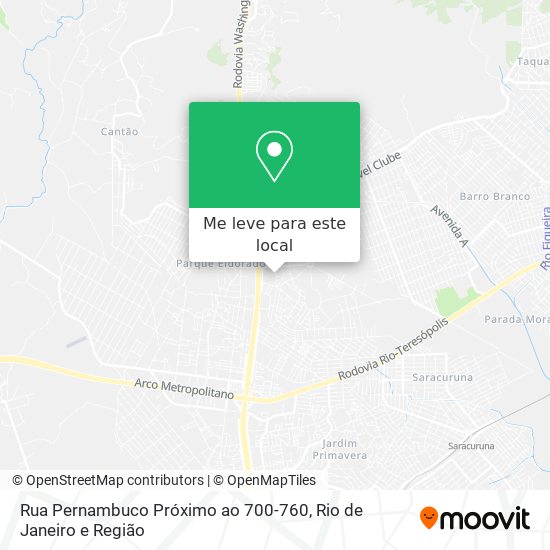 Rua Pernambuco Próximo ao 700-760 mapa