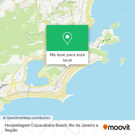 Hospedagem Copacabana Beach mapa