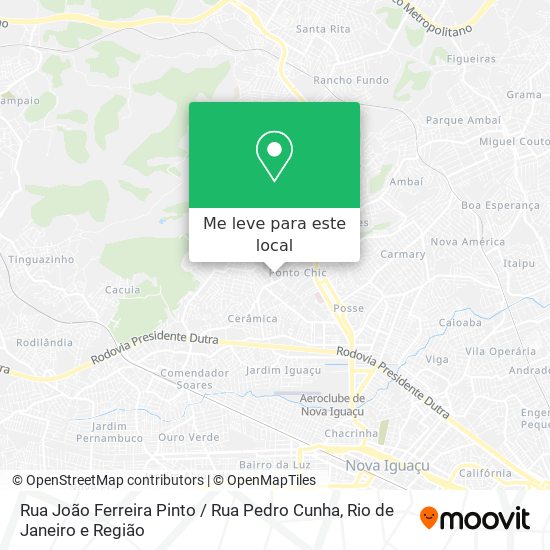 Rua João Ferreira Pinto / Rua Pedro Cunha mapa
