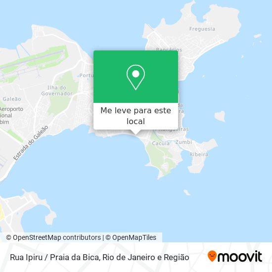 Rua Ipiru / Praia da Bica mapa